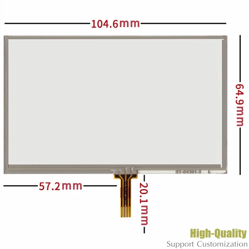 New 4.3''Inch TouchScreen 104.6mm*64.9mm Resistance Handwritten Touch Panel Digitizer Screen Glass Repair Free Shipping