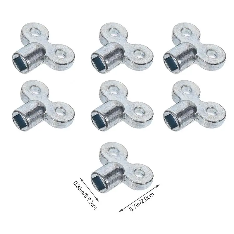 10Pcs Zinklegering Radiator Toetsen Heater Bleed Key Wrench Sanitair Bleeder Sleutel Radiator Wrench Air Vent Centrale Verwarming Tool