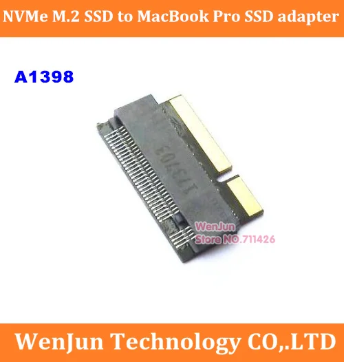 

Переходник NVMe M.2 NGFF SSD на MacBook Pro A1398, 2013, 10 шт./лот