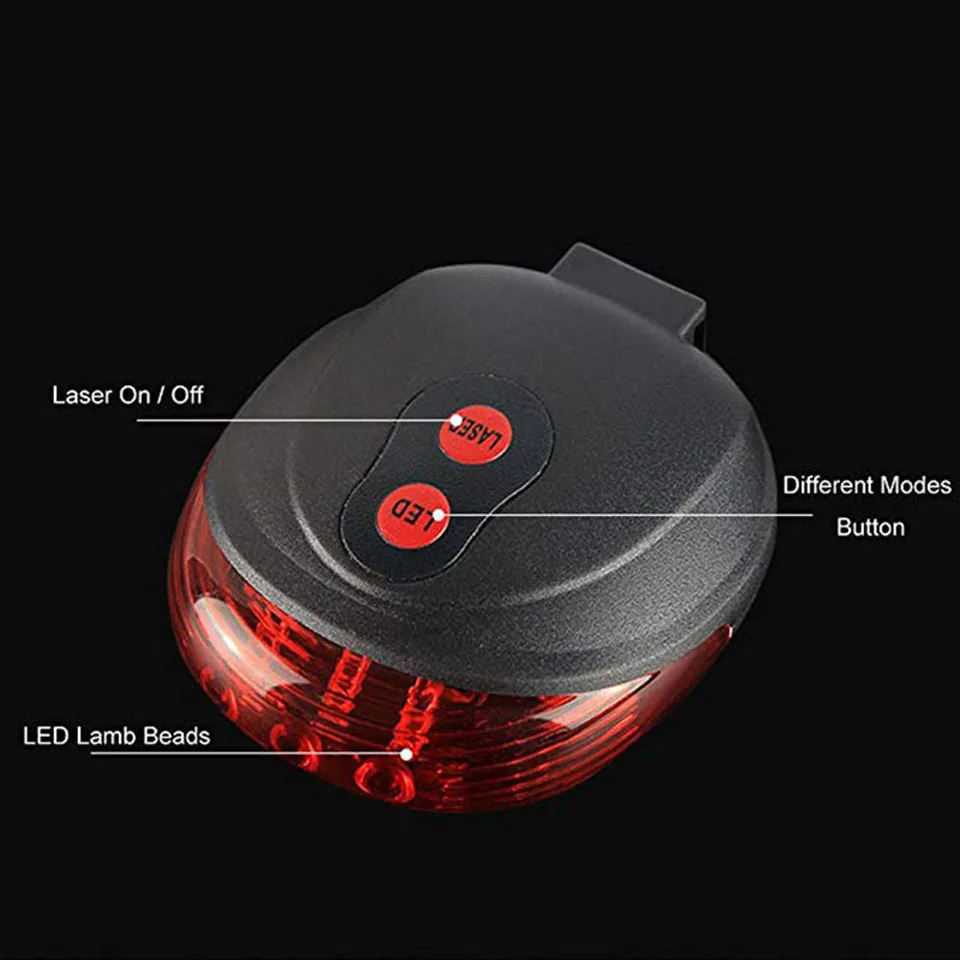 New Quality Bicycle Laser Lights LED Flashing Lamp Tail Light Rear Cycling Bicycle Bike Safety Warning Led Light Modes