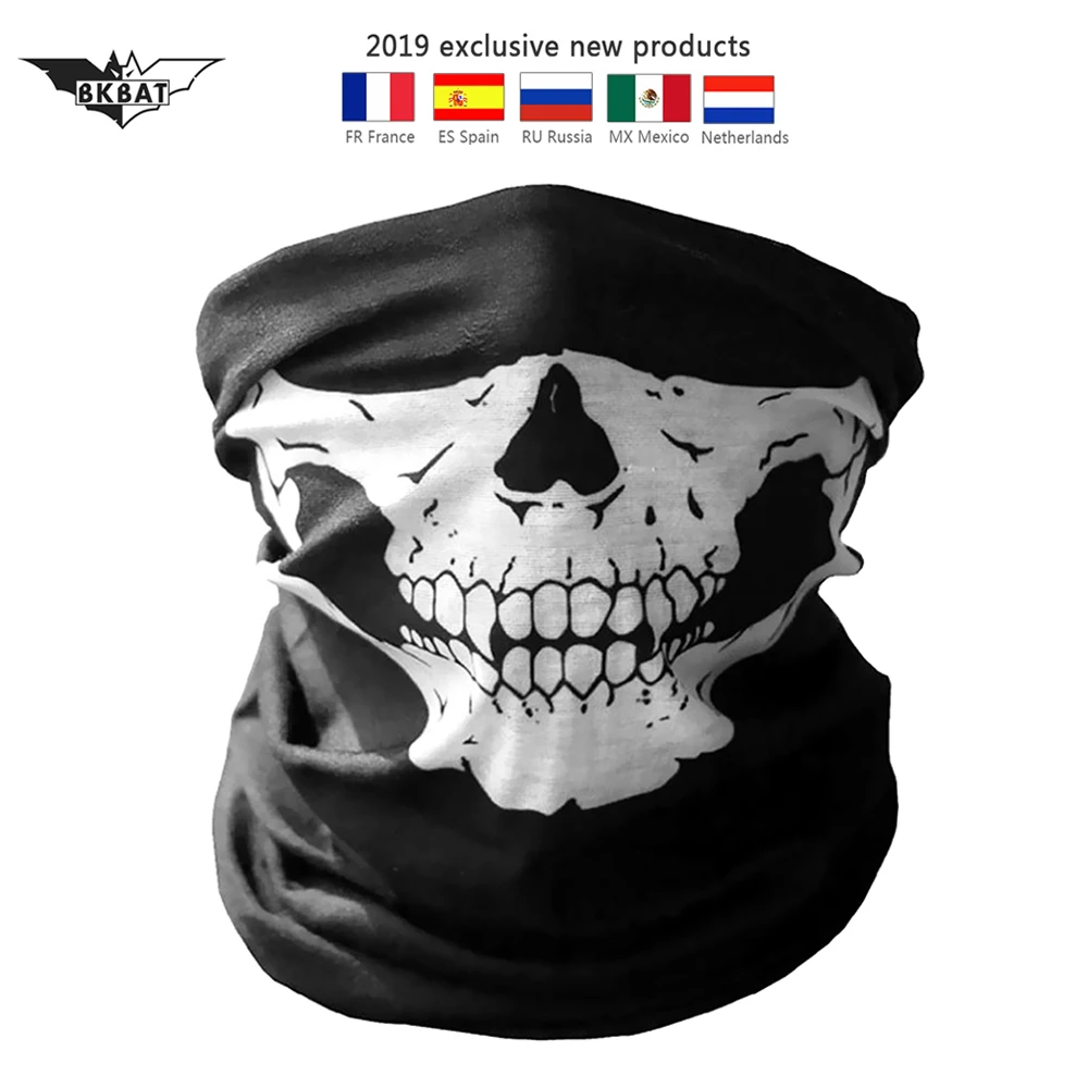 

Маска с черепом для мотоцикла и шеи для Kawasaki ZZR600 Z900 Z650 HONDA F ST 1300 Black SpiRit NC750 S X