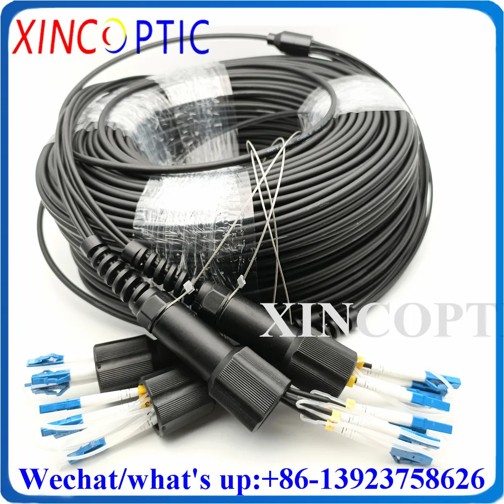 

300M MM SM OM1 OM2 OM3 8Fibers 8C Outdoor DVI Waterproof Armored Black Cable,5.0mm,2pcs PDLC/UPC(8Cores)-PDLC Fiber Patch Cord