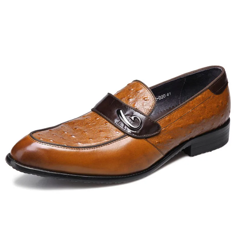 Sapatos de negócios formais britânico apontou toe deslizamento em couro de vaca vestido mocassins marca luxo oxford calçados de casamento masculino