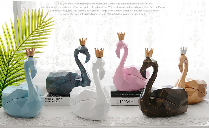 

Nordic Geometry Flamingo Decorations Room Tissue Box Decortive Tissue Holder napkin Boxes Home Decor Accessories storage Box p86