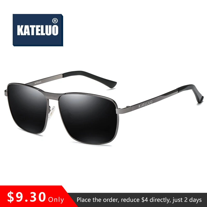 KATELUO 2020 Vintage Men's Sunglasses Polarized UV400 Lens Sun Glasses Brand Designer Driving Glasses for Men Eyewear 63728