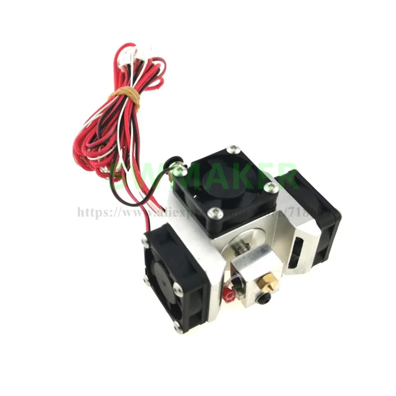 New Style All Metal V6 Hot End Extruder Super Thermal Dissipation Effect with 3pcs 3010 Fans for 3D Printer Parts