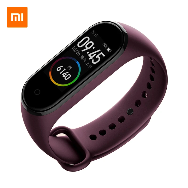 Original Xiaomi Mi Band 3 4 Wrist Strap TPU Black Blue Orange Pink Wine-red Bracelet for Xiaomi Miband 3/4 NFC Smart Wristband