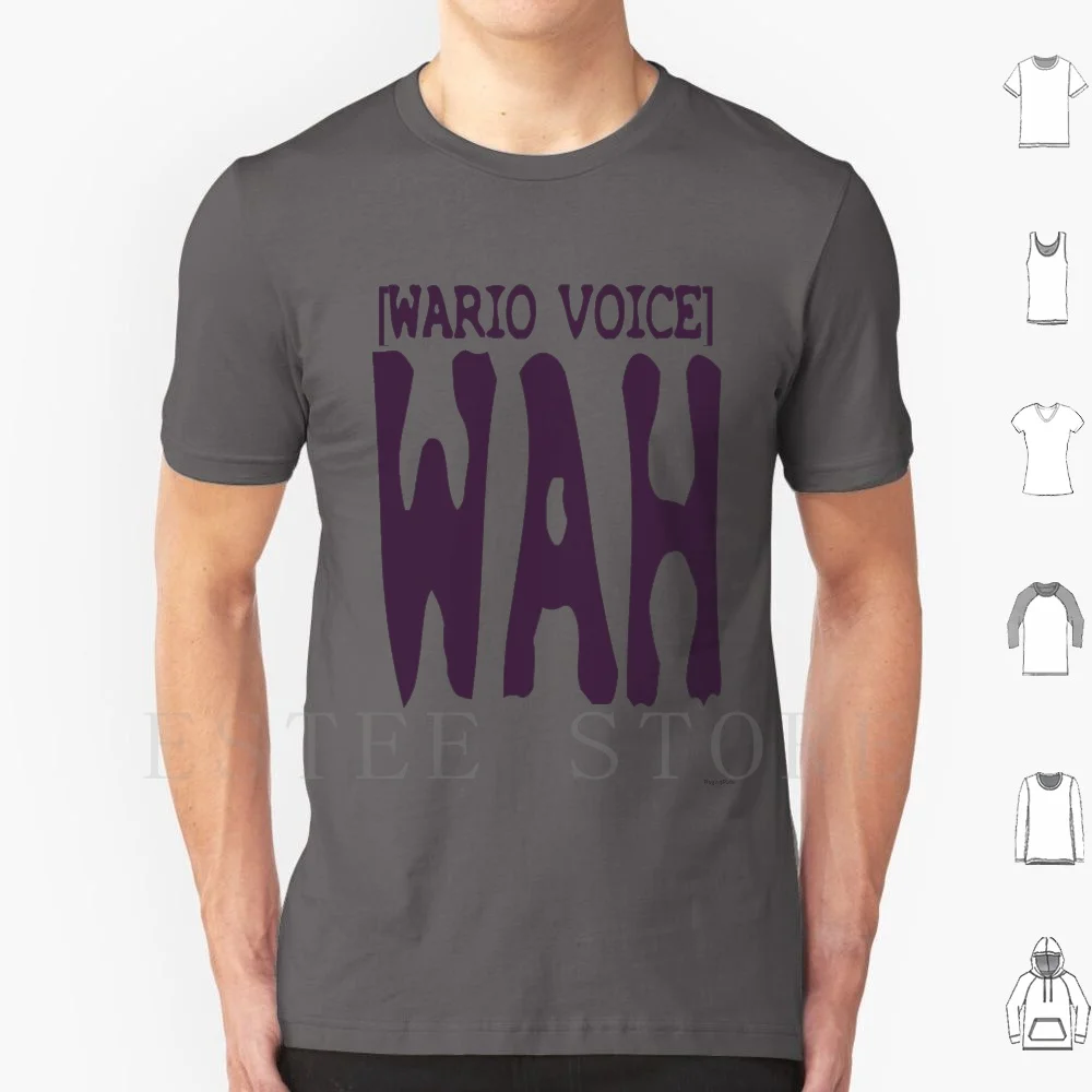 Wario Voice Shirt T Shirt Print Cotton Video Games Super Smash Bros Funny Nerd Dork Geek Waluigi Nes Gameboy Bros Luigi Wario