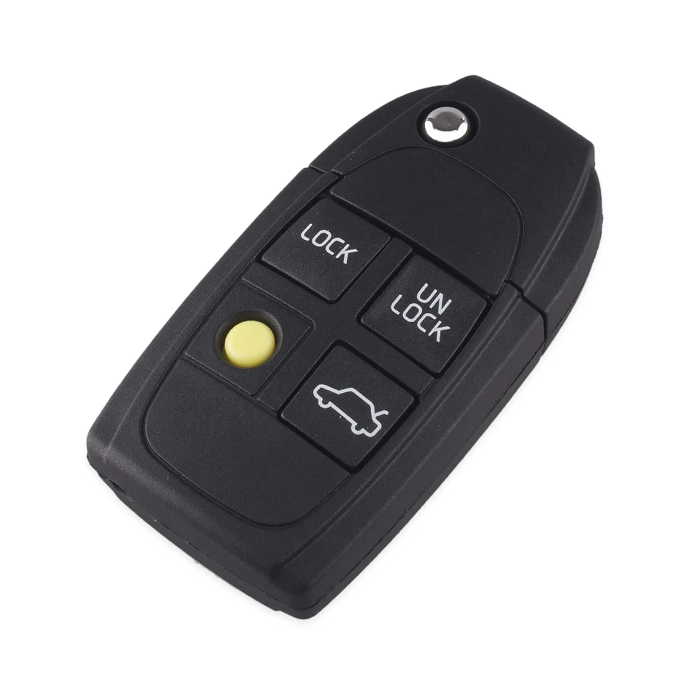 KEYYOU Replacement Car Remote Modified Flip Key Shell Case 4 Buttons For Volvo XC70 XC90 V40 V50 V70 V90 C30 C70 S40 S60 S70 S80