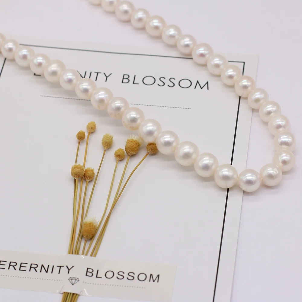 High Quality Natural Freshwater Pearl Beads White Round Loose Pearls For DIY Charm Bracelet Necklace Jewelry Accessories Making