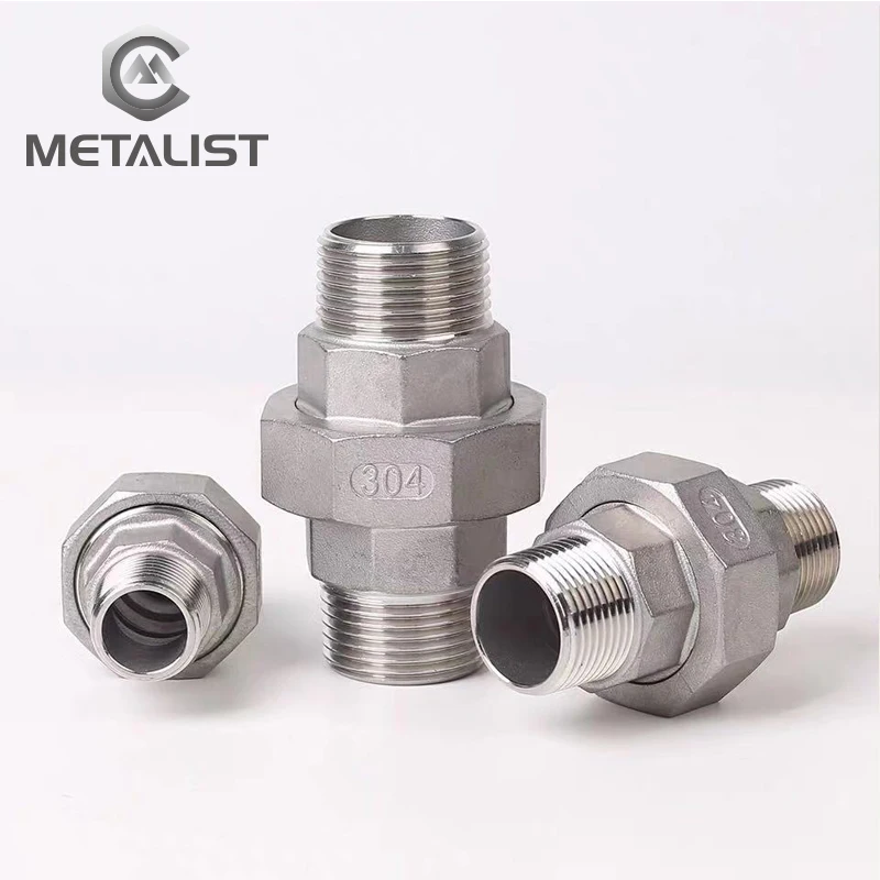 

METALIST DN65 Male & DN65 Male BSP Thread SS304 Live Joint Coupling Union Connector Pipe Fitting for Tube Connection