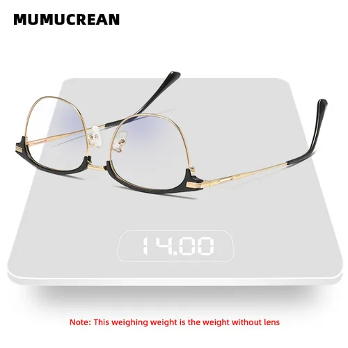Imagen 2 del producto Nuevas gafas redondas anti-Blu-ray TR90 y metal, gafas para juegos competitivas con el mismo espejo para ordenador para hombres y mujeres