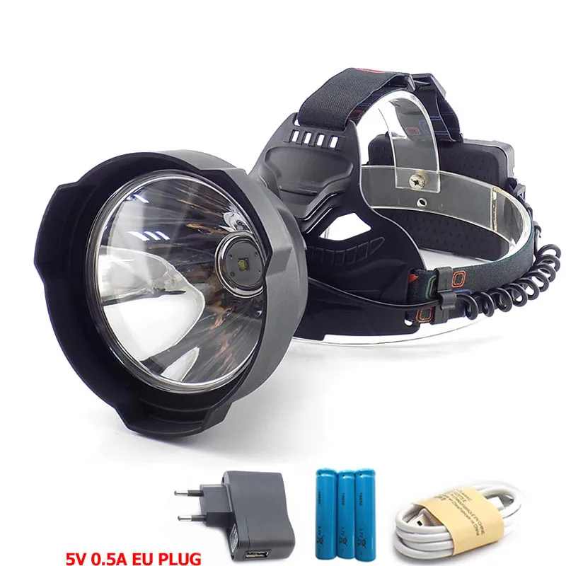 Headlamp LED Headlight USB Head Lamp Rechargeable Torch Linterna Frontal Fishing Lamp Flashlight Forehead 3*18650 Headlamps