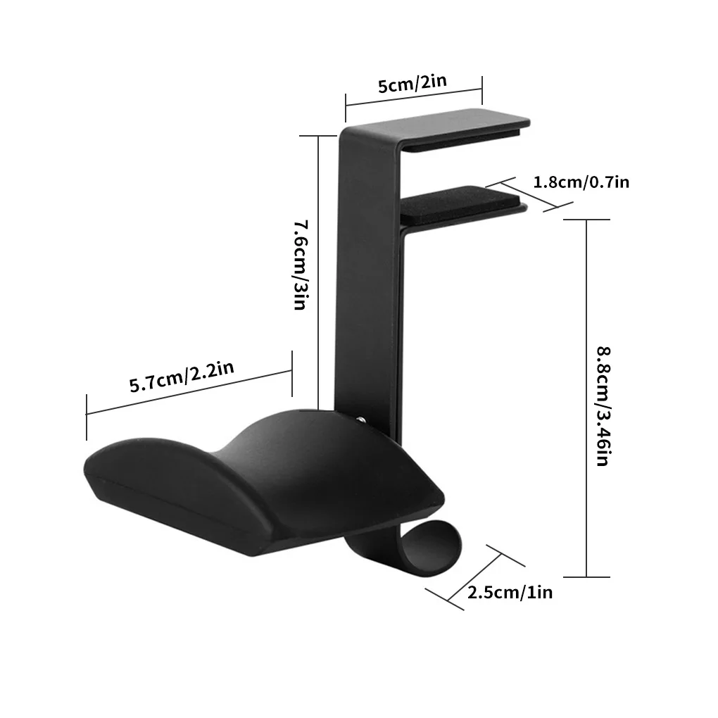 2024 New Desk Mount Universal Office Hanger Gaming Headphone Stand Bracket Display Rack Headset Holder Space Saving Table Clamp