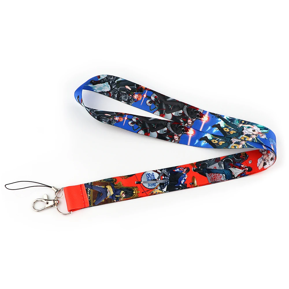 Flyingbee Hypnose Mikrofon Cartoon Stil Anime Liebhaber Schlüssel Kette Lanyard Neck Strap Für USB Abzeichen Halter DIY Hängen Seil X2335