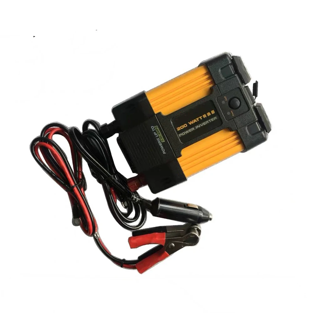 200W Automobile Power Inverter 12V to 220V Converter USB Charger ADapter 200W Portable Automatic Refit