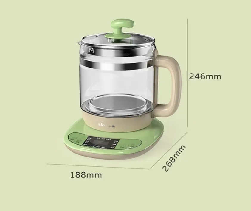 Bear YSH-B18T1 glass health coffee pot 1.5L household Multifunction electric water kettle tea pot 220-230-240v glass cafe pot