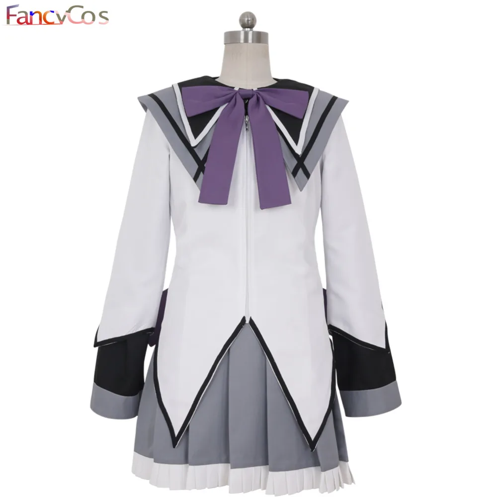 

Puella Magi Madoka Magica Homura Akemi Uniform Cosplay Costume Akemi Homura Dress with Bowknots Game Adult Costume Movie