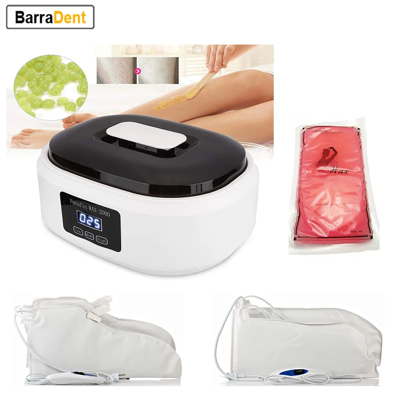 

2000ML Moisturizing Paraffin Spa Wax Bath Kits Paraffin Heater With Electric Mittern Booties And 350g Paraffin Wax