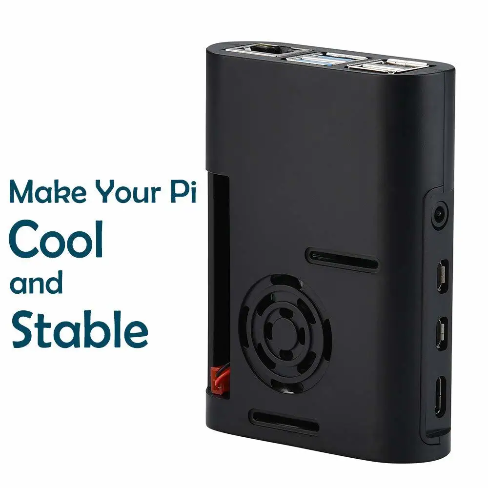 Carcasa para Raspberry Pi 4, carcasa con ventilador de refrigeración, disipador térmico para Raspberry Pi 4 modelo B, Pi 4B, Pi 4
