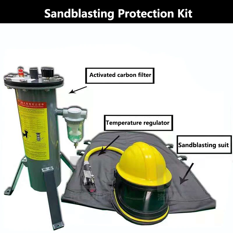 HOLDWIN High quality ABS Sandblasting helmet sandblaster hood with Tank filter Thermostat