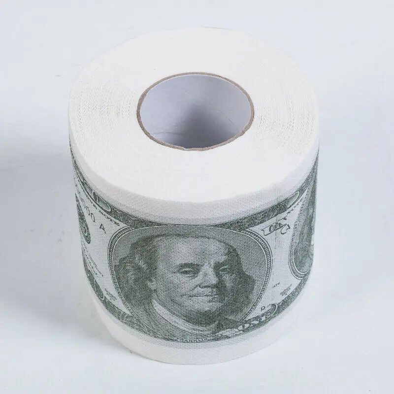 Toilet Paper $100 Dollar Humour Toilet Paper Bill Toilet Paper Roll Novelty Gag Gift Funny Gag Gift hot