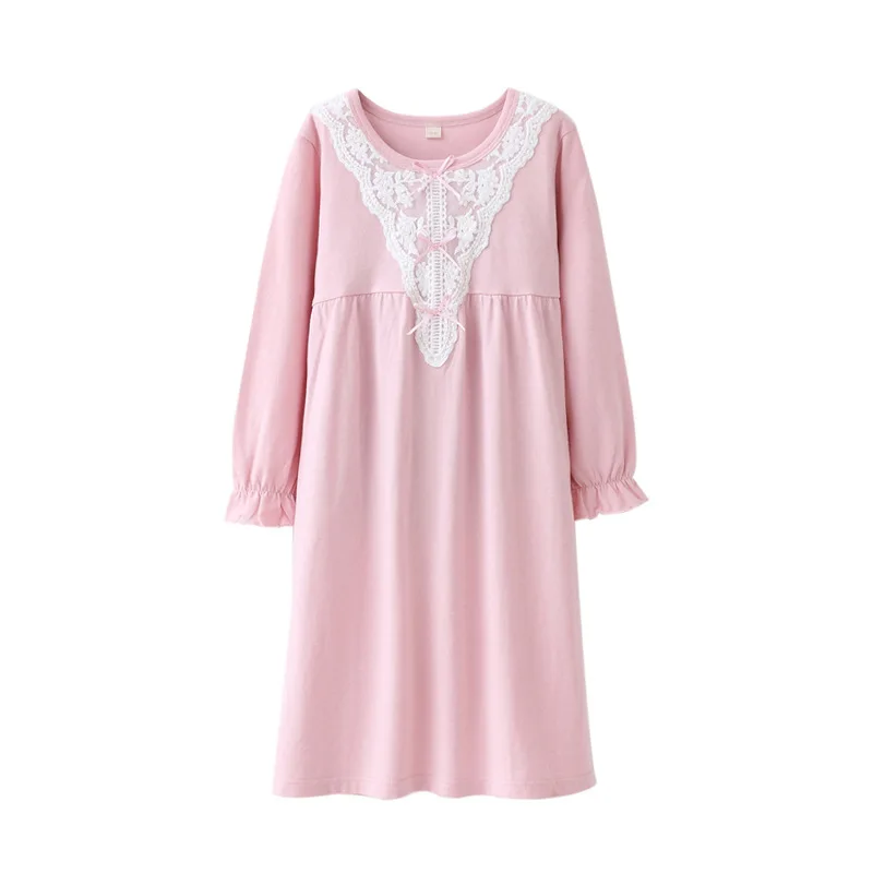 New Delivery Children Clothes Baby Spring Autumn Long Sleeve Pajama Nightdress Cotton Home Clothes 110-170 3-15 Year Students