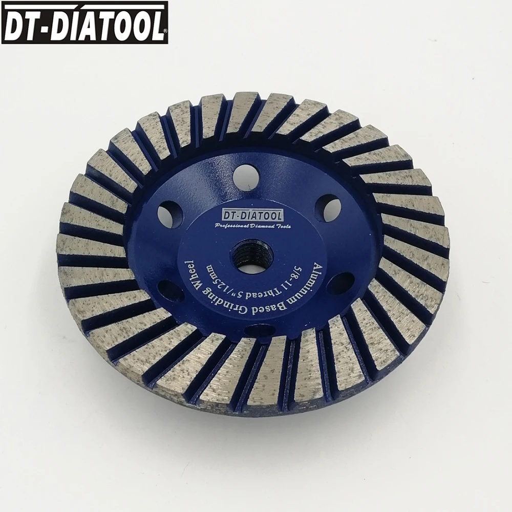 Шлифовальный круг DT-DIATOOL, алмазный диск на алюминиевой основе с резьбой 5/8-11, диаметр 4 или 5 дюймов, мрамор, гранит, 1 шт.
