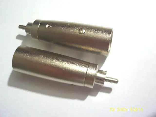 20pcs 3-Pin XLR Male to RCA Plug Audio Adapter connector New