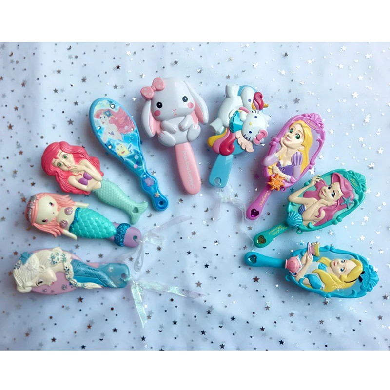 Mickey Pattern Comb Texture Matte Feel Shell Kate Cat Princess Massage Scalp Comb Adult Children Universal Practical Disney