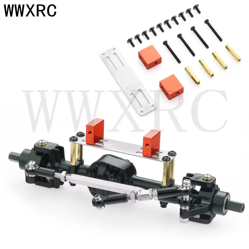 Metalowa oś układ sterowania uchwyt serwo akcesoria do modyfikacji do WPL C24-1 C24 C34 MN D90 D91 MN99S MN45 MS 1/12 RC ulepszenie samochodu