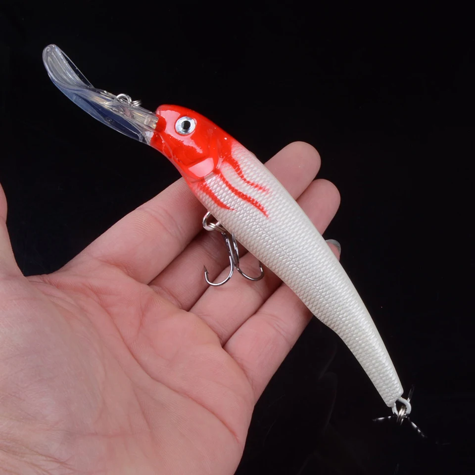 8pcs 16.5cm 28g Pesca Big Minnow Fishing Lures Deep Sea Bass Lure Artificial Wobbler Fish Crankbait Swim Bait Diving 3D Eyes