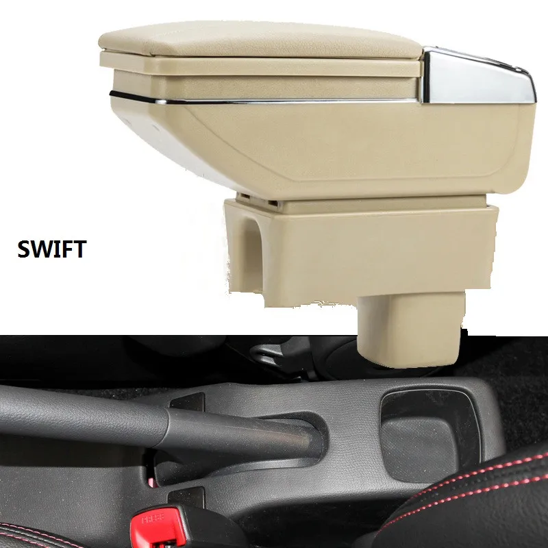 

CITYCARAUTO BIGGEST+LUXURY+USB SWIFT Car armrest box central Storage content box Stowing tidying FIT FOR SUZUKI SWIFT CAR