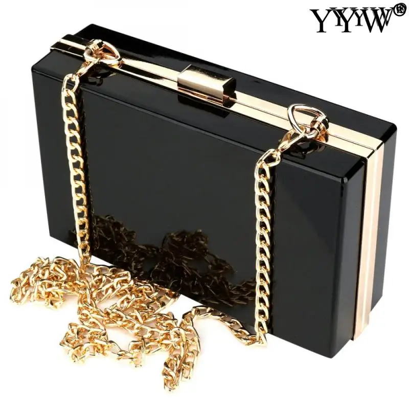 Fashion 2021 Women Box Bag Clutch Bag Pvc Simple Design Exquisite Small Purse For Ladies Party Wedding Handbag Evening Bag