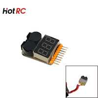 HOTRC Lipo Battery Low Voltage Meter Tester 1S-8S Buzzer Alarm for RC Model