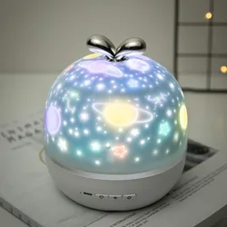 Lámpara de proyector colorida y luz nocturna 2 en 1, universo, cielo estrellado, lámpara LED giratoria, estrella intermitente, regalo para niños y bebés, alimentación USB