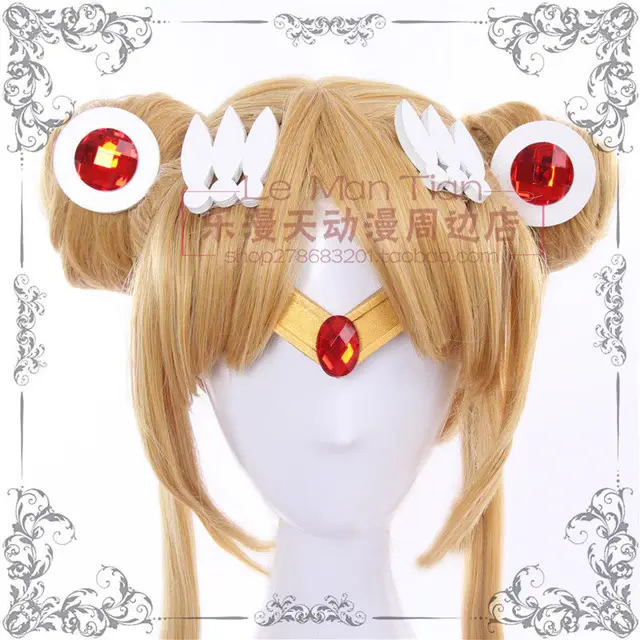 Japan Moon Tsukino Usagi Cosplay Prop peruka kolczyki nakrycia głowy szpilka opaska do włosów spinki do włosów naszyjnik akcesoria dekoracyjne