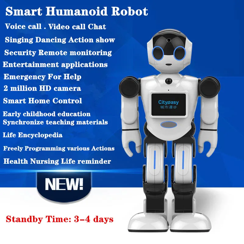 New 2Million Camera Smart Robot Voice Control interactive Robot Children\'s Educational Robots Learning Machine Robots Toys gifts