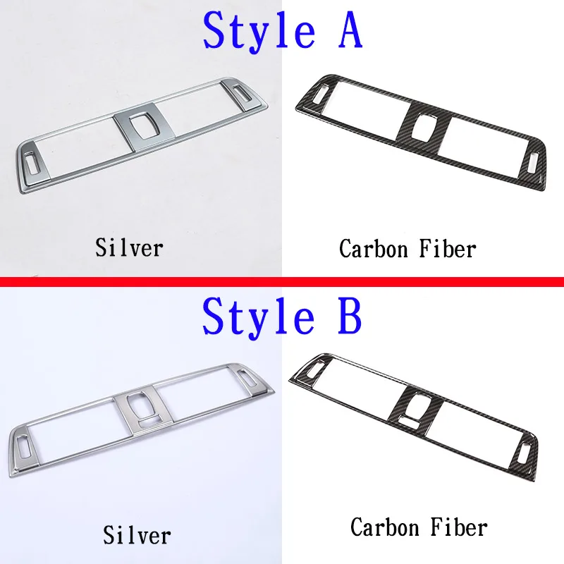 For BMW 3 Series F30 2013-2018 ABS Silver/ Carbon Fiber Car In the control Air Conditioning Vent Frame  Stickers Car Accessories