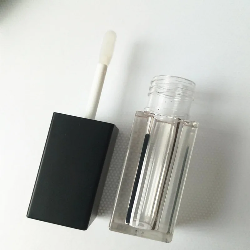 Atacado 5ml tubos quadrados de brilho labial vazio garrafa de esmalte labial diy recipiente de brilho labial garrafas vazias recarregáveis diy compõem ferramenta