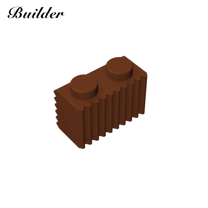 Building Blocks Parts 2877 1x2 Fluted Brick 10pcs Compatible Major Brand DIY Assembles Particles Education Toys for Children