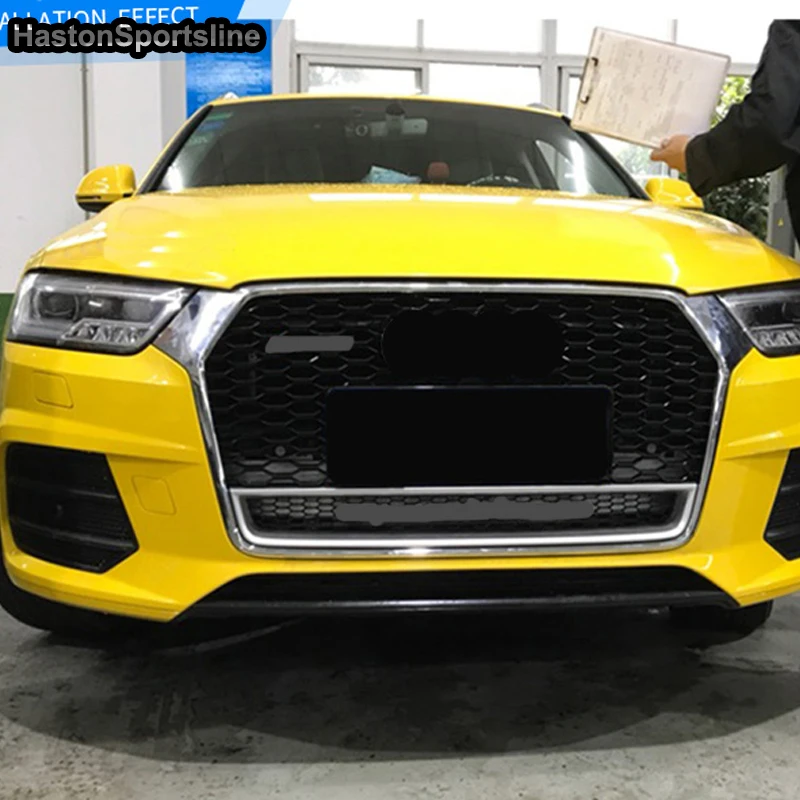 RSQ3 Q Style Front Sport Hood Grill for Audi Q3 SQ3 Sline 8V 2016-2018 Car Styling Accessories