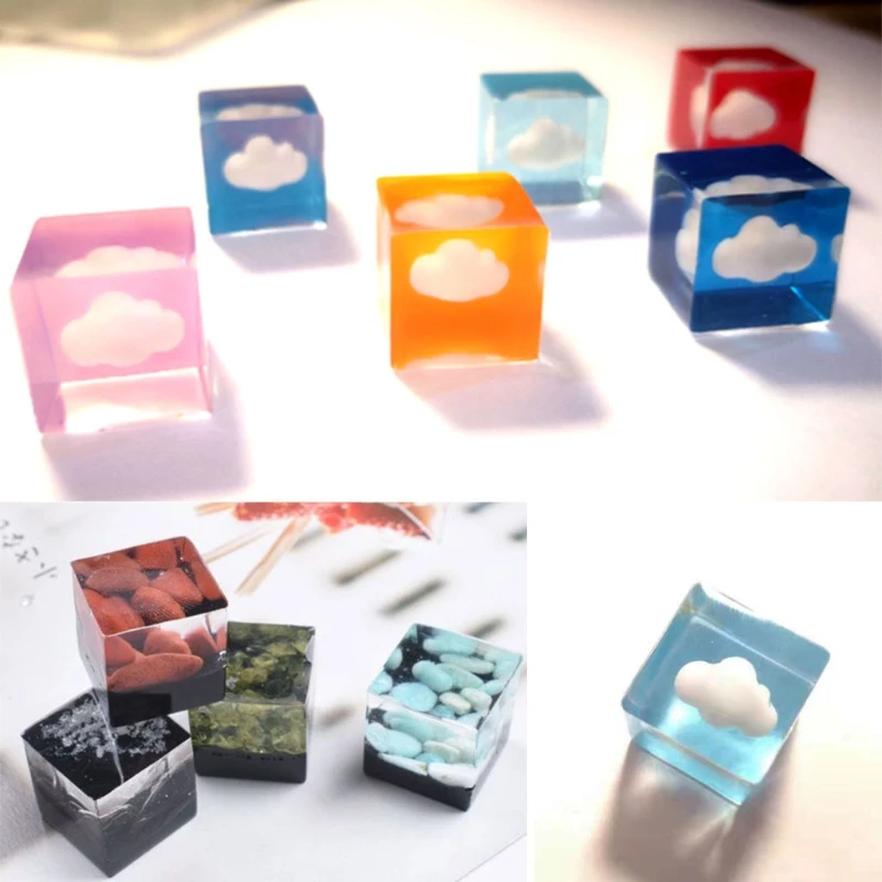 

Crystal Epoxy Resin Diy Small Cube Shape Mold Decoration Silicone Abrasive Mold for Diy Crafts Resin Casting