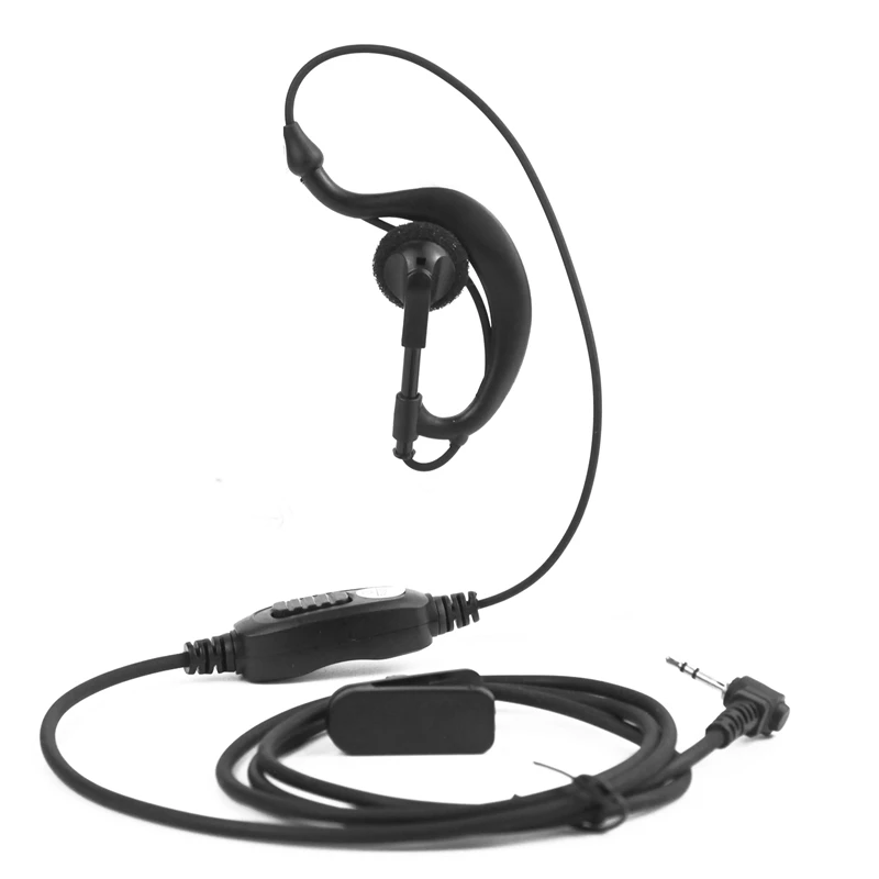 Oreillette pour talkie-walkie radio en forme de G, casque avec micro, PTT pour Motorola, Cobra Talkabout, MH230, MH230TPR, MR350, 1 broche, 2.5mm