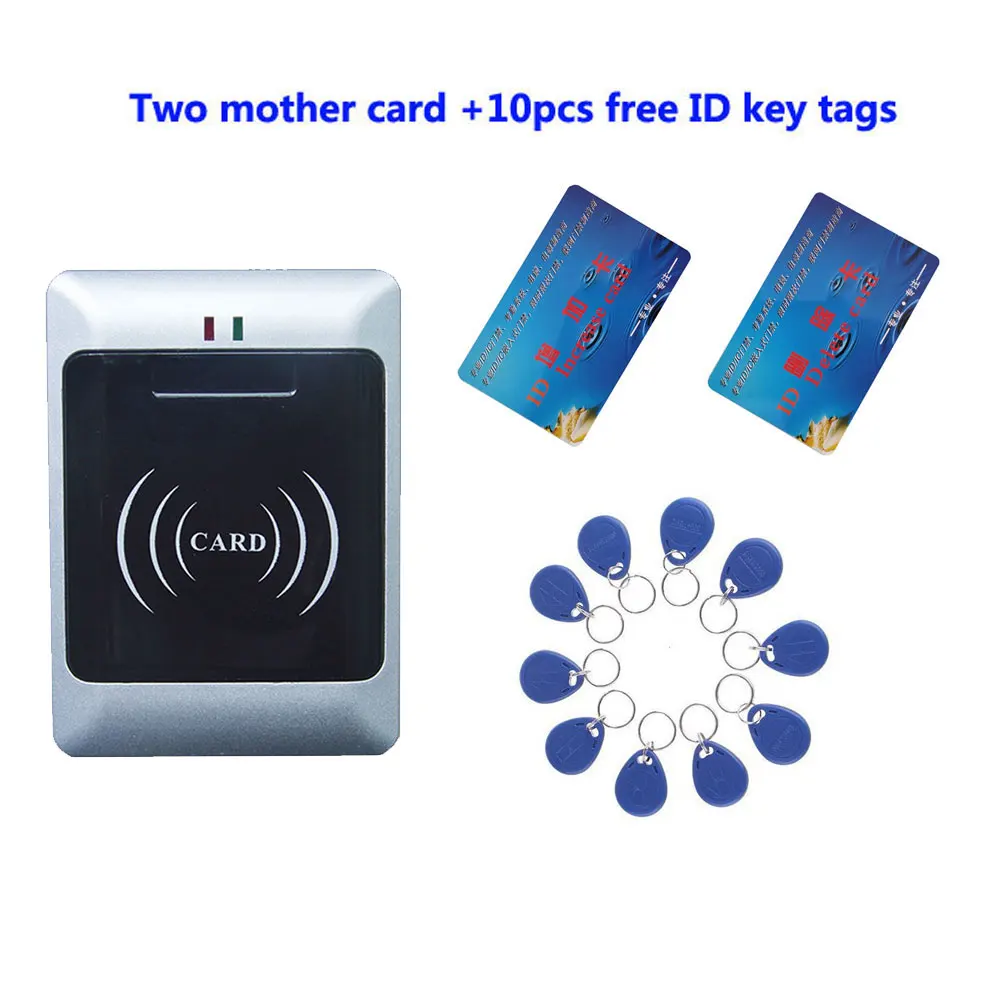 

RFID ID Standalone Door Access Control Waterproof IP67 Two Mother Card With 10 Em Key Fob Support External Wg Reader