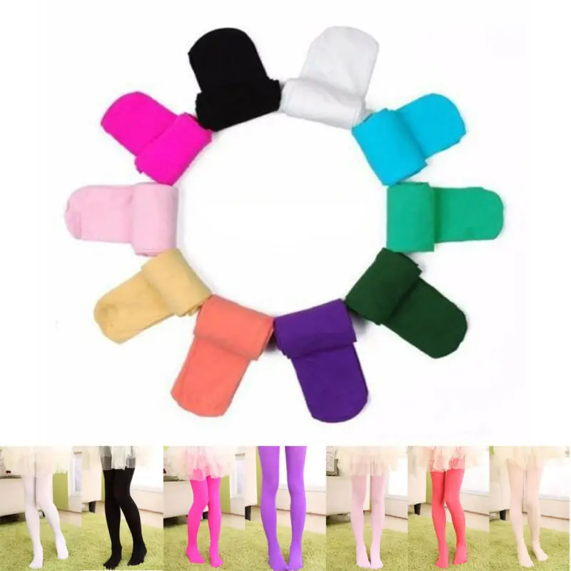 Wholesale Kids Girls Candy Colors Tights Pantyhose Hosiery Stockings Ballet Dance Stockings 4-12Y