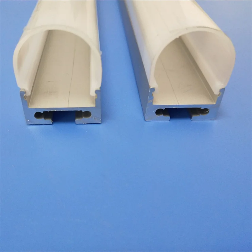 

aluminum profile with square or round milky cover and end caps , mounting clips 1m/pcs