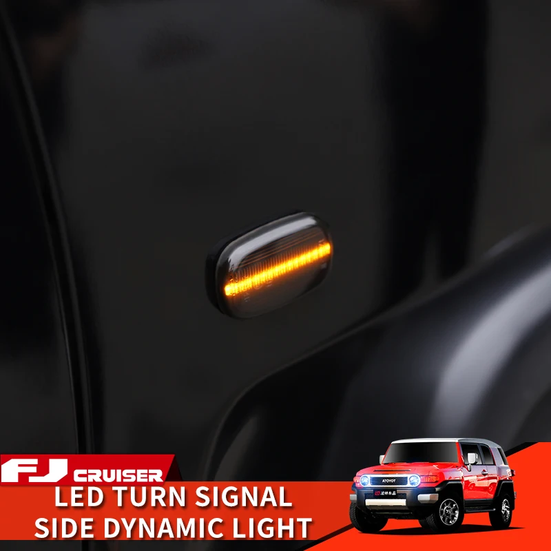 06-21 Year Toyota FJ Cruiser Accessories Exterior Modification LED Light Side Turn Signal Warning Decoration Lamp