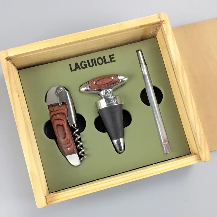 

Multi-function Wood Handle Wine Opener Stainless steel Corkscrew Portable Beer Bottle Opener Fold Bar Tools