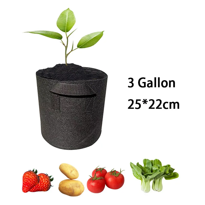 

3 Gallon Plant Grow Bags Flower Pots Fabric Pot Planting Garden Tools Jardin Growing Bag Fruit Vegetable Planter Bag Gardening a